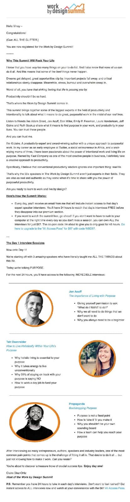 Event workflow example