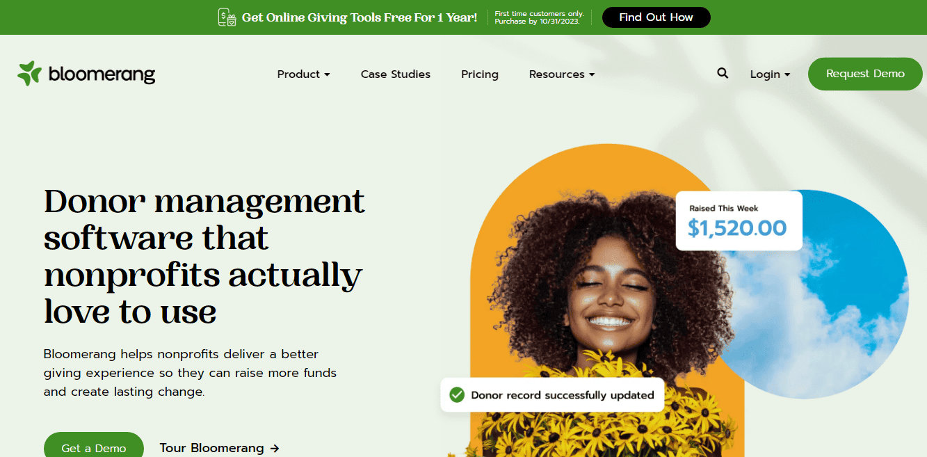 Marketing automation software for nonprofits: Bloomerang