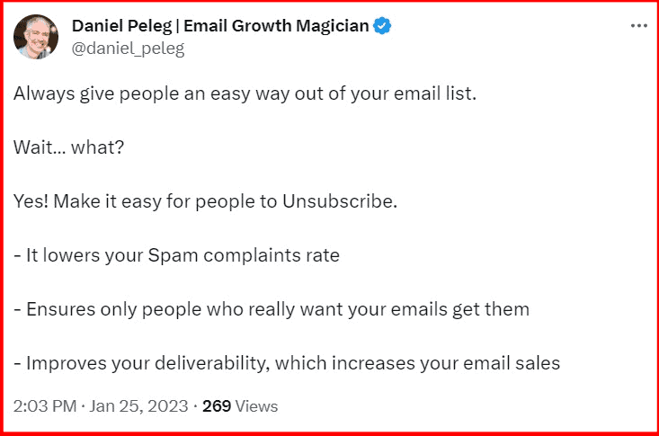 Daniel Peleg's tweet