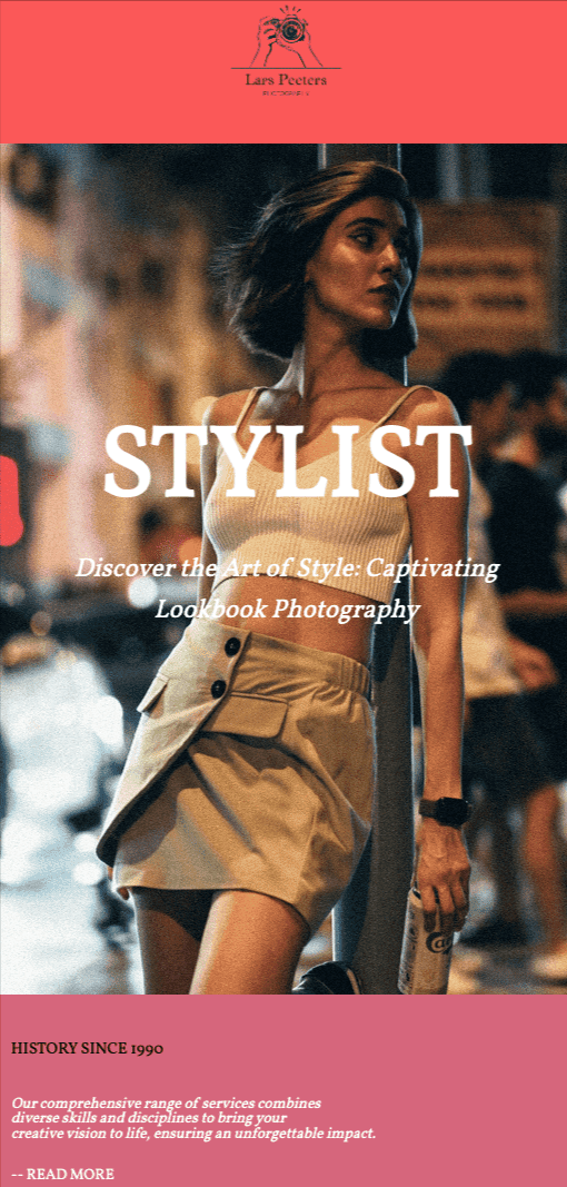 Photography email template from EngageBay