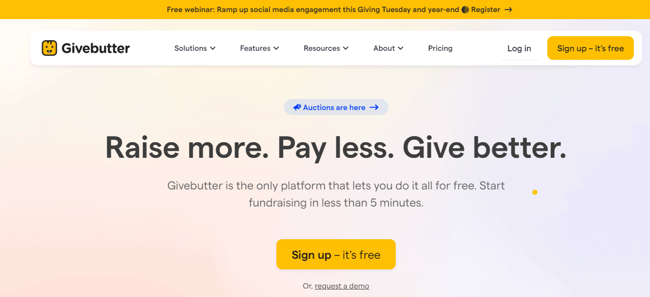 Marketing automation software for nonprofits: Givebutter