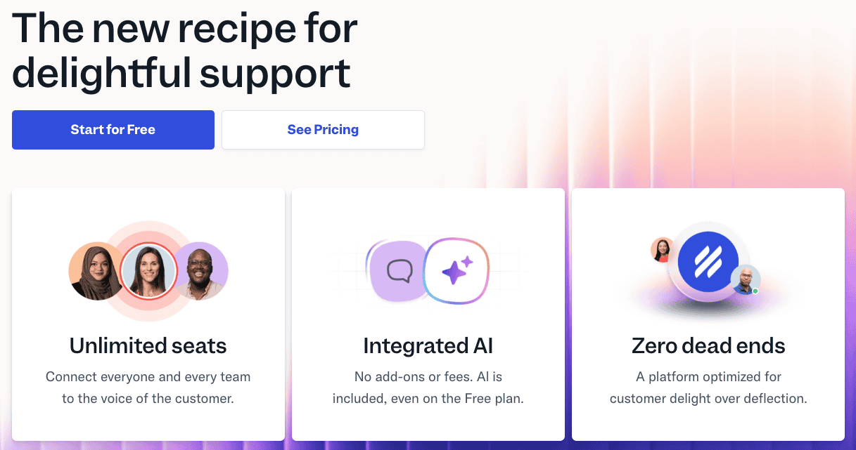 Help Scout CRM homepage screenshot—HubSpot alternative for growing teams