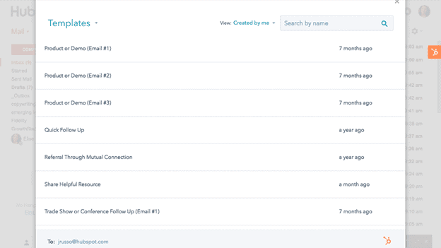 hubspot-template in HubSpot vs Mailchimp vs EngageBay