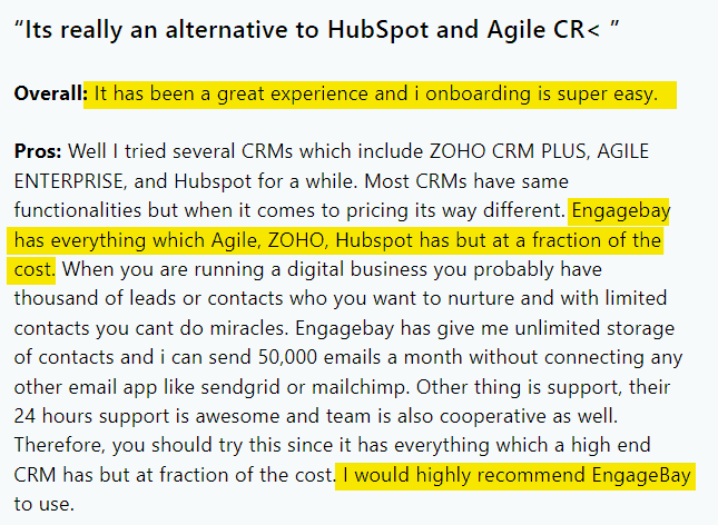 Switching to engagebay