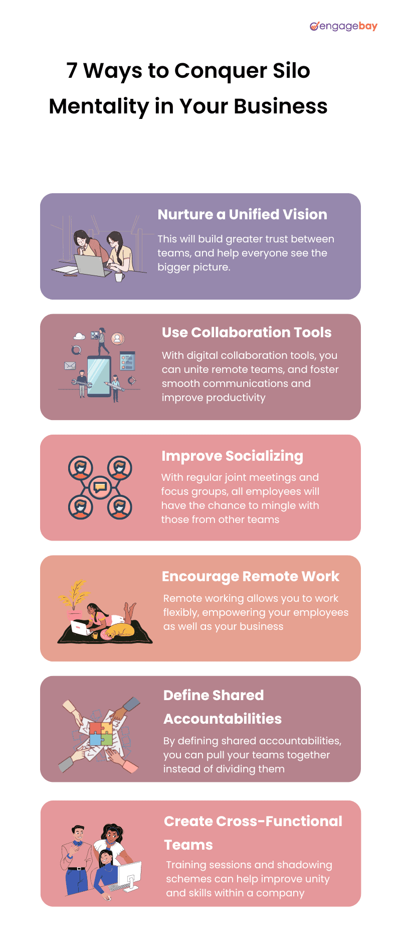 Silo mentality infographic EngageBay