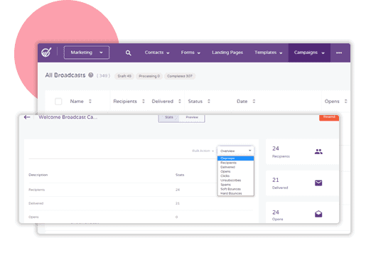 EngageBay email broadcast