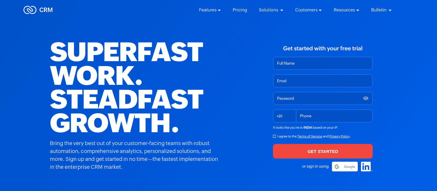 Zoho CRM for architects